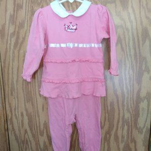 Okie Dokie Princess-Themed Long-Sleeved Romper, Size 24 Months